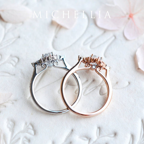 [Alessandra] Art Deco Oval Engagement Ring in Opal Women's Ring michelliafinejewelry   