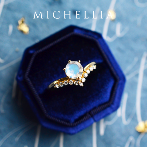 [Diane] Moonwake Ring in Moonstone Women's Ring michelliafinejewelry   
