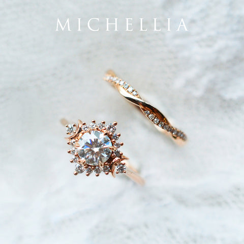 [Rhea] Twisted Infinity Diamond Band Wedding Band michelliafinejewelry