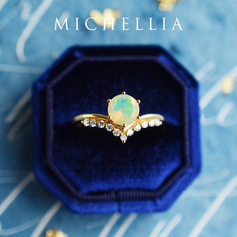 [Diane] Moonwake Ring in Opal Women's Ring michelliafinejewelry   