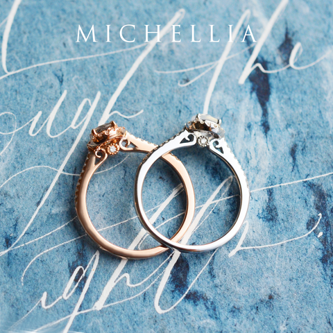 [Nova] Petite Halo Diamond Ring in Moonstone Women's Ring michelliafinejewelry   