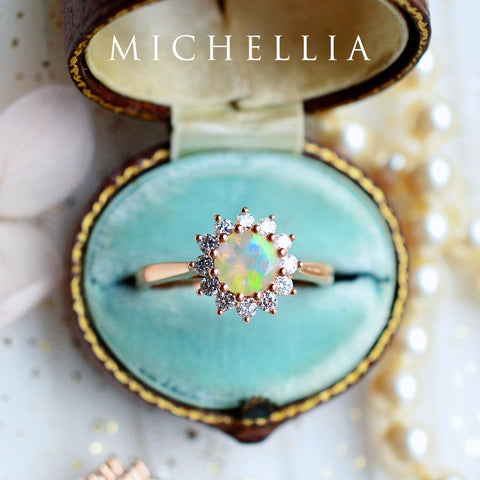 [Rosalie] Vintage Bloom Ring in Opal Women's Ring michelliafinejewelry   