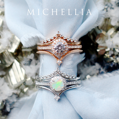 [Nova] Petite Halo Diamond Ring in Morganite Women's Ring michelliafinejewelry   