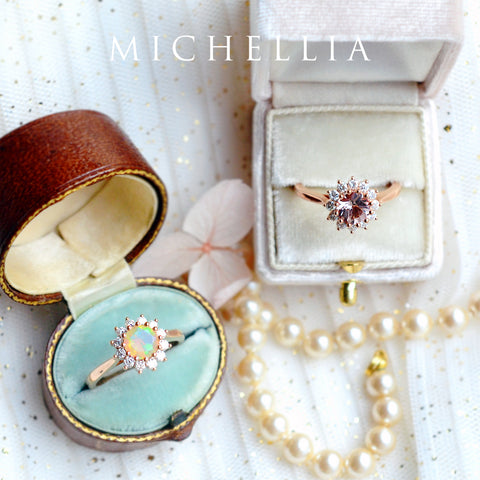 [Rosalie] Vintage Bloom Ring in Labradorite Women's Ring michelliafinejewelry   