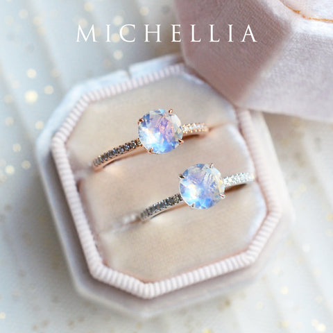 [Celia] Modern Classic Solitaire Ring in Aquamarine Women's Ring michelliafinejewelry   