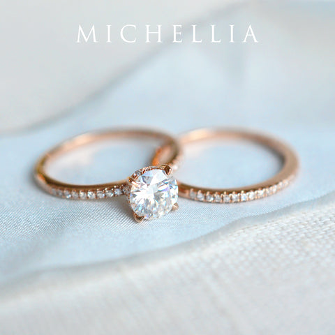 [Celia] Modern Classic Solitaire Ring in Lab Emerald Women's Ring michelliafinejewelry   