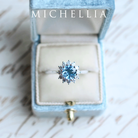 [Rosalie] Vintage Bloom Ring in Akoya Pearl Women's Ring michelliafinejewelry