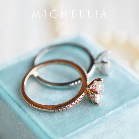 [Celia] Modern Classic Solitaire Ring in Morganite Women's Ring michelliafinejewelry   