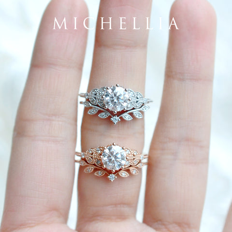 [Kerensa] Classic Floral Ring in Moonstone Women's Ring michelliafinejewelry   