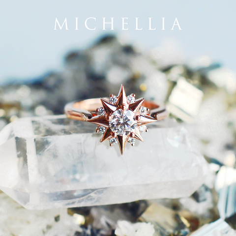 [Astra] Starlight Ring in Lab Blue Sapphire Women's Ring michelliafinejewelry   