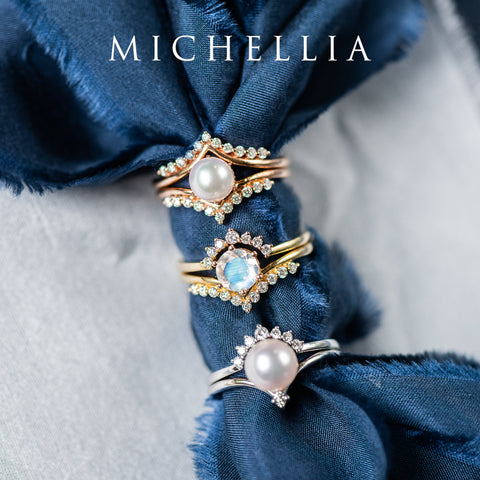 [Aisha] Moonrise Ring in Tahitian Pearl Women's Ring michelliafinejewelry   