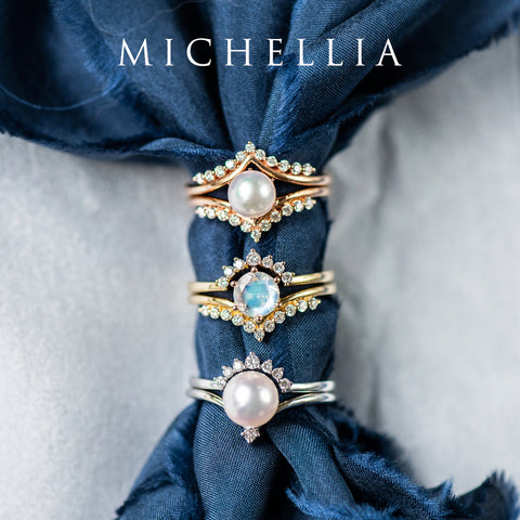 [Diane] Moonwake Ring in Akoya Pearl Women's Ring michelliafinejewelry   