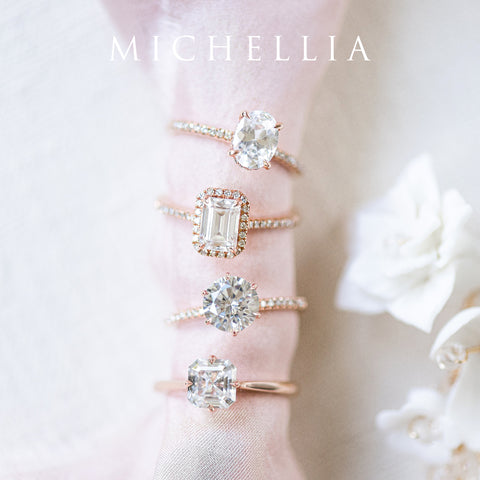 Elaine | Modern Classic Oval Solitaire Ring in Moissanite – Michellia ...