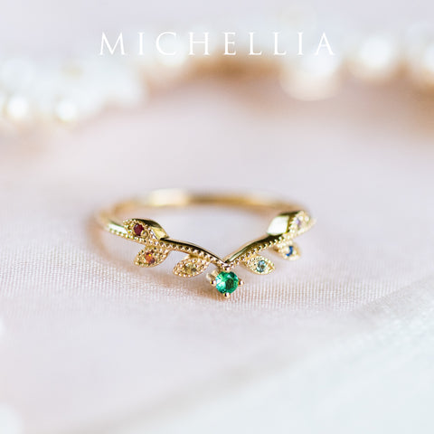 [Florence] Vintage Leaf Band Wedding Band michelliafinejewelry   