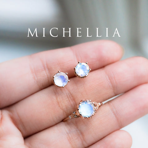 [Eden] Petite Floral Earrings in Moonstone Earrings michelliafinejewelry   
