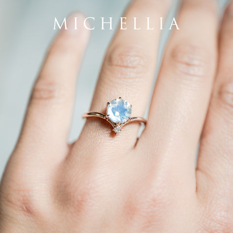 [Aisha] Moonrise Ring in Moonstone Women's Ring michelliafinejewelry   