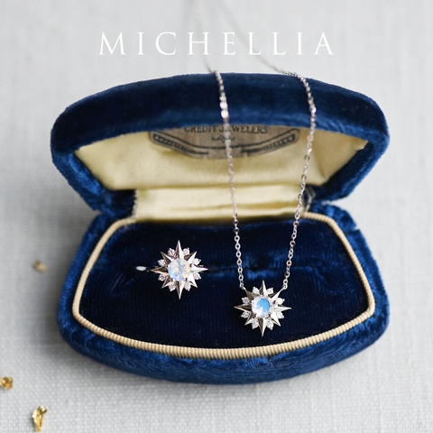 [Astra] Starlight Necklace in Moonstone Necklace michelliafinejewelry   