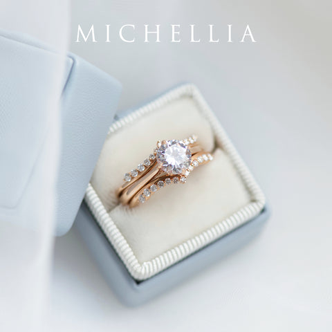 [Marguerite] Victorian Lace Solitaire Engagement Ring in Diamond / Moissanite Women's Ring michelliafinejewelry   
