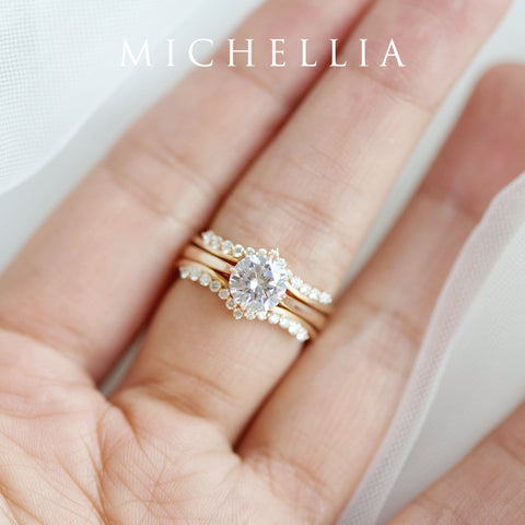 [Gracie] 11-Diamond Curved Band Wedding Band michelliafinejewelry   