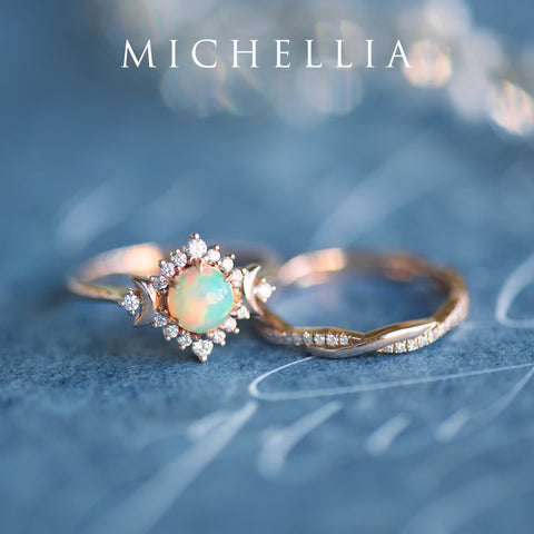 [Rhea] Twisted Infinity Diamond Band Wedding Band michelliafinejewelry