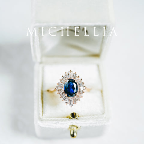 [Athena] Vintage Deco Oval Cut Goddess Ring in Moonstone Women's Ring michelliafinejewelry   