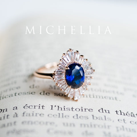 [Athena] Vintage Deco Oval Cut Goddess Ring in Lab Alexandrite Women's Ring michelliafinejewelry   