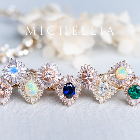 [Athena] Vintage Deco Oval Cut Goddess Ring in Australian Opal Women's Ring michelliafinejewelry   