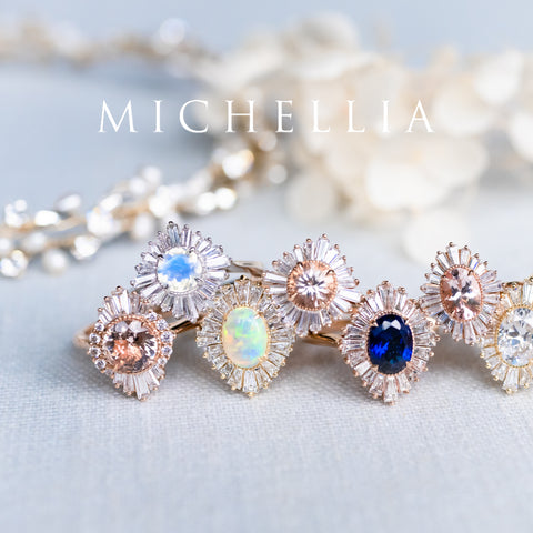 [Artemis] Vintage Deco Goddess Ballerina Engagement Ring in Diamond / Moissanite Women's Ring michelliafinejewelry   