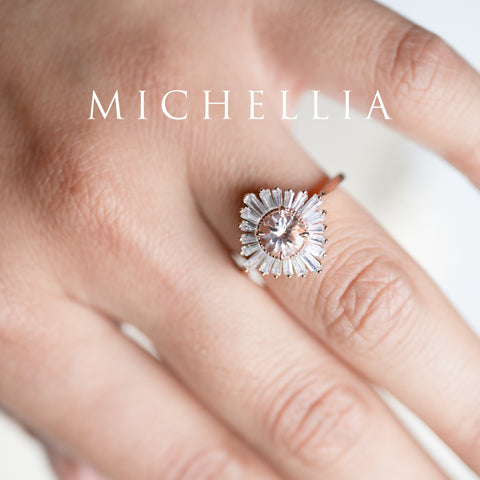 [Artemis] Vintage Deco Goddess Ring in Morganite Women's Ring michelliafinejewelry   