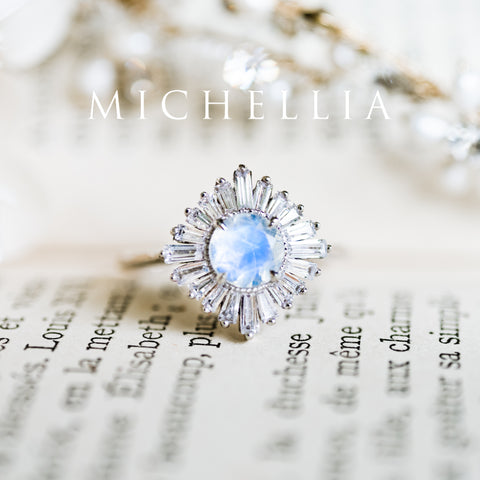 [Artemis] Vintage Deco Goddess Ring in Moonstone Women's Ring michelliafinejewelry   