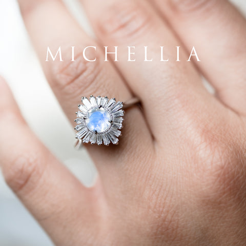 [Artemis] Vintage Deco Goddess Ring in Moonstone Women's Ring michelliafinejewelry   