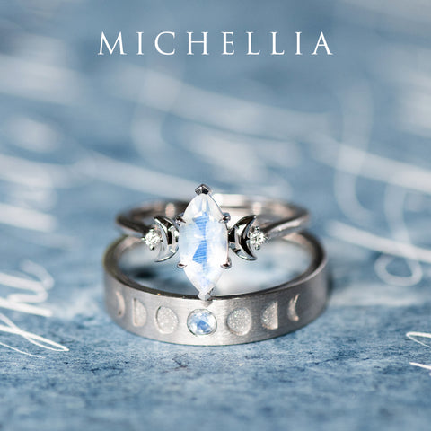 [Cressida] Moon Goddess Marquise Cut Ring in Lab Alexandrite Women's Ring michelliafinejewelry   