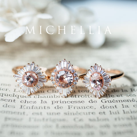 [Artemis] Vintage Deco Goddess Ring in Morganite Women's Ring michelliafinejewelry   