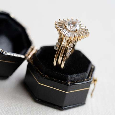 [Artemis] Vintage Deco Goddess Ballerina Engagement Ring in Diamond / Moissanite Women's Ring michelliafinejewelry   