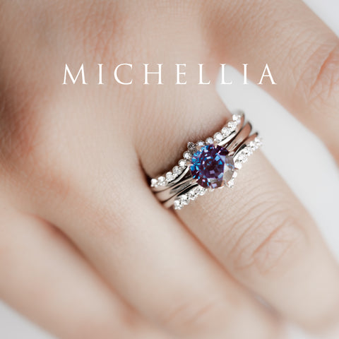 [Victoria] Classic Crown Solitaire Ring in Lab Alexandrite Women's Ring michelliafinejewelry   