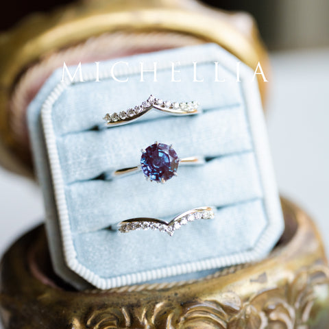 [Victoria] Classic Crown Solitaire Ring in Lab Alexandrite Women's Ring michelliafinejewelry   