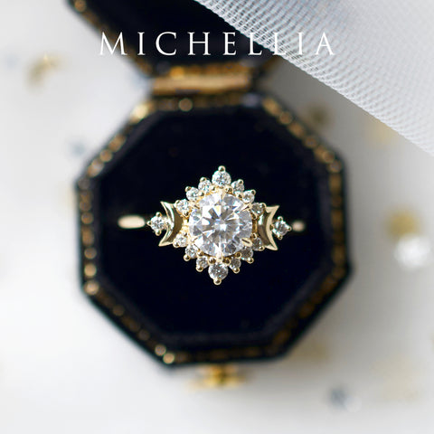 [Selene] Moon Goddess Ring in Lab Alexandrite Women's Ring michelliafinejewelry   