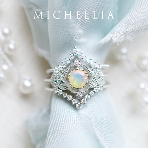 [Adeline] Vintage Rose Ring in Opal Women's Ring michelliafinejewelry   