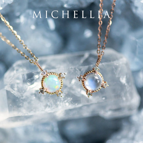 [Stella] Aura of Galaxy Necklace in Moonstone Necklace michelliafinejewelry   