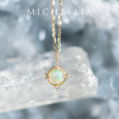 [Stella] Aura of Galaxy Necklace in Australian Opal Necklace michelliafinejewelry   