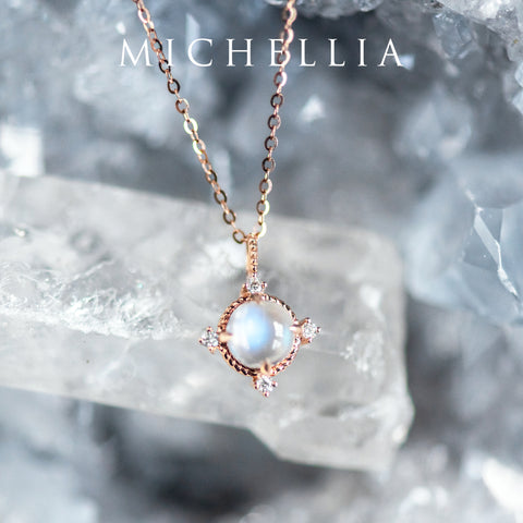 [Stella] Aura of Galaxy Necklace in Moonstone Necklace michelliafinejewelry   