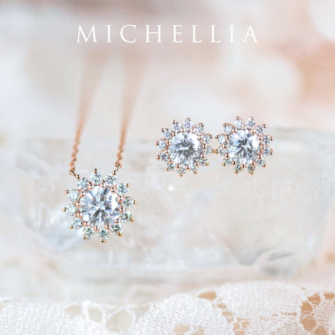 [Rosalie] Vintage Bloom Earrings in Moissanite Earrings michelliafinejewelry   