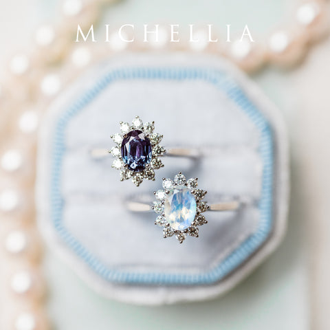 [Julianne] Vintage Bloom Oval Cut Ring in Opal Women's Ring michelliafinejewelry   