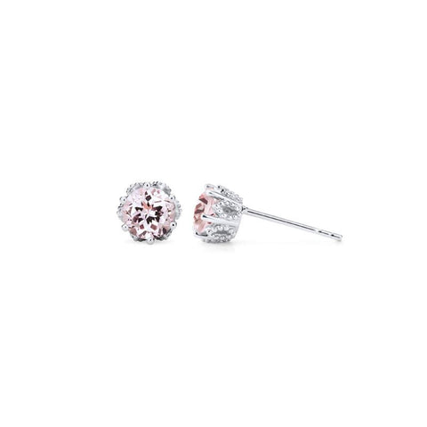 [Eden] Petite Floral Earrings in Morganite Earrings michelliafinejewelry   