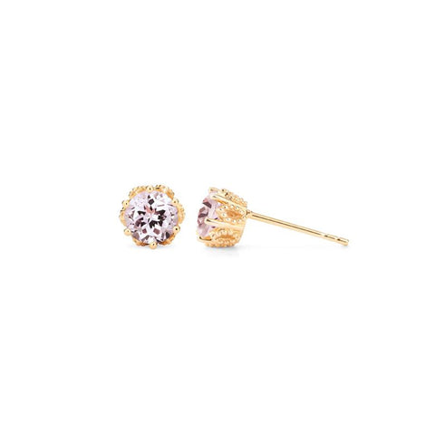 [Eden] Petite Floral Earrings in Morganite Earrings michelliafinejewelry   