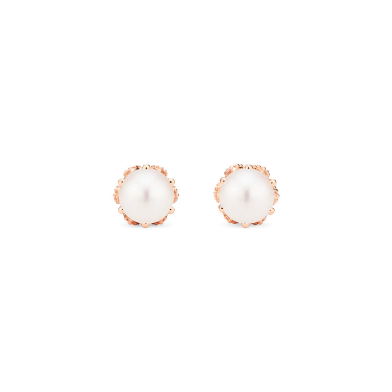 [Eden] Petite Floral Earrings in Akoya Pearl Earrings michelliafinejewelry   