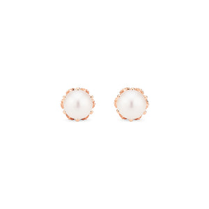 [Eden] Petite Floral Earrings in Akoya Pearl Earrings michelliafinejewelry   