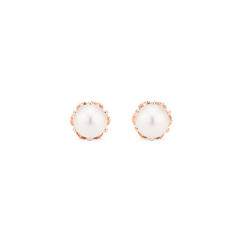 [Eden] Petite Floral Earrings in Akoya Pearl Earrings michelliafinejewelry   