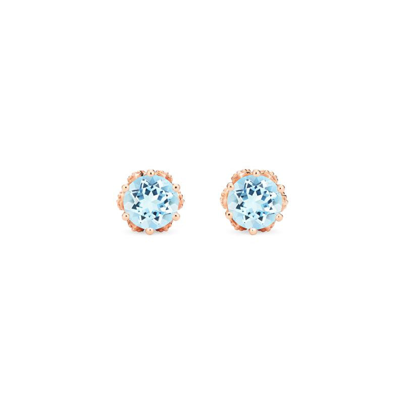 [Eden] Petite Floral Earrings in Aquamarine Earrings michelliafinejewelry   