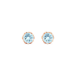 [Eden] Petite Floral Earrings in Aquamarine Earrings michelliafinejewelry   